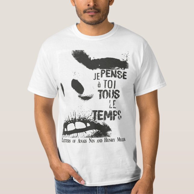 T-shirt Cartas Anais Nin/Henry Miller (Devant)