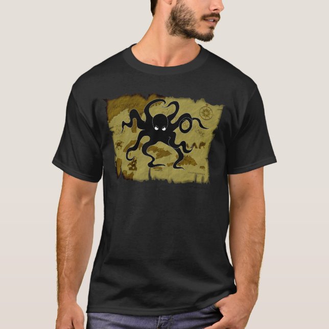 T-shirt Carte #1 de pirate (Devant)