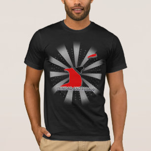 T-shirt Carte 2,0 de drapeau du Trinidad-et-Tobago