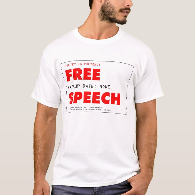 T-shirt Carte 300dpi C de liberté de parole (Devant)