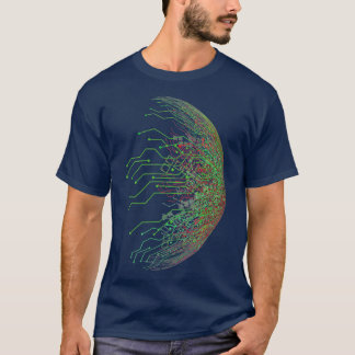 T-shirt Carte Abstraite Binary World