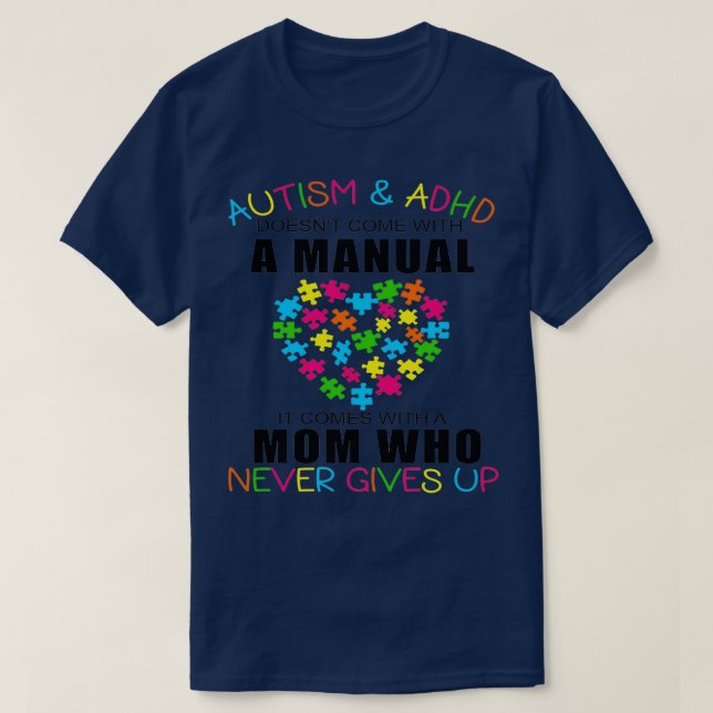 T-shirt Carte ADHD Austism (Design devant)