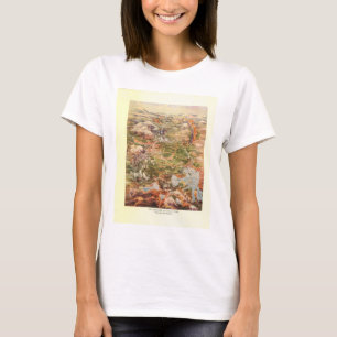 T-shirt Carte aérienne 1910 - Parc national de Yellowstone