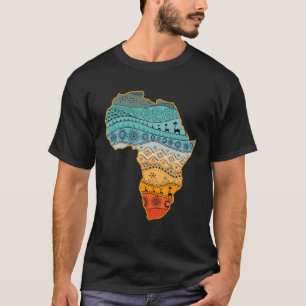 T-shirt Carte africaine de la fierté ethnique traditionne