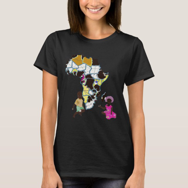 T-shirt Carte africaine graphique la plus unique conceptio (Devant)