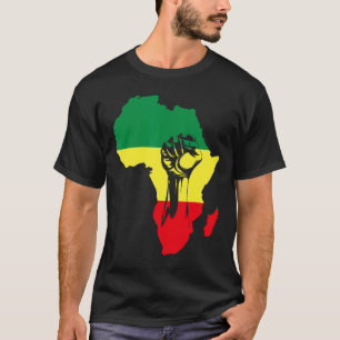 T-shirt Carte africaine poing Histoire des Noirs Amérindie