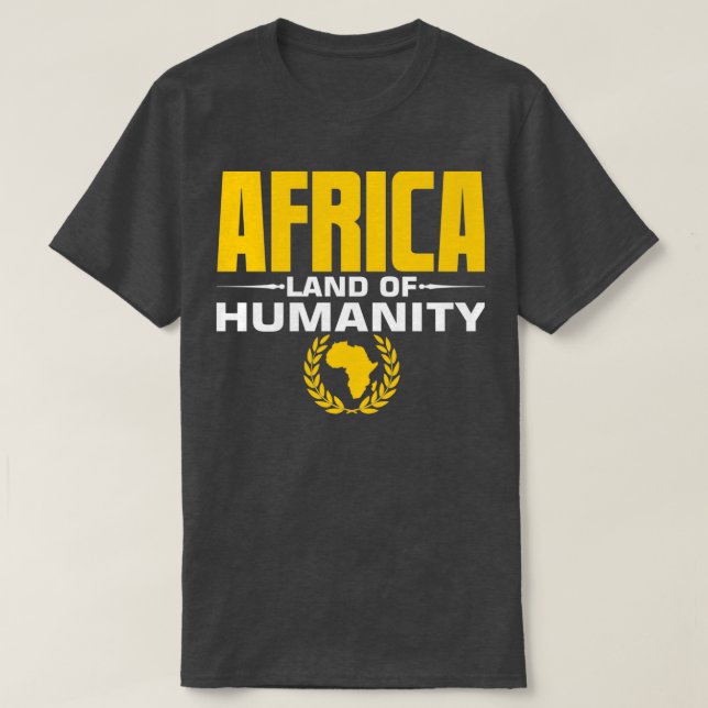 T-shirt Carte Afrique Des Terres De L'Humanité (Design devant)