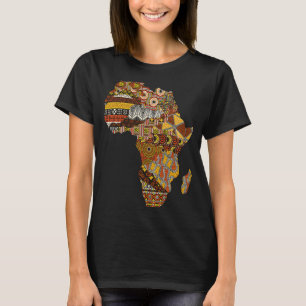 T-shirt Carte Afrique Kente Cloth Black History Mois Afro