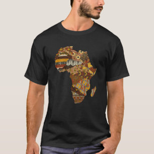 T-shirt Carte Afrique Kente Cloth Black History Mois Afro 