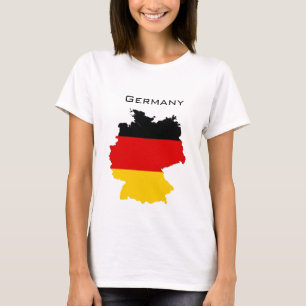 T-shirt Carte allemande de drapeau