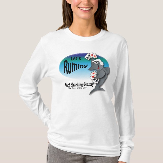 T-shirt Carte amusante Sharking Granny | Lecteur de carte  (Devant)