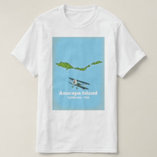 T-shirt Carte Anacapa Island California USA