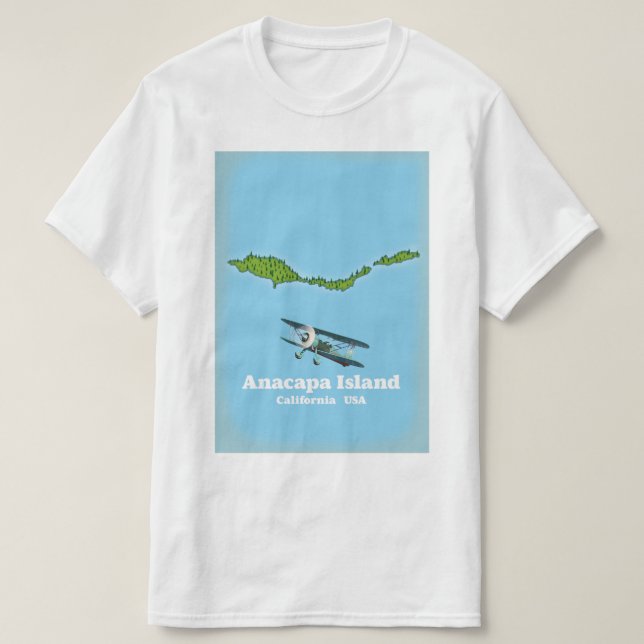 T-shirt Carte Anacapa Island California USA (Design devant)