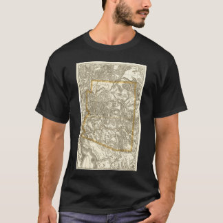 T-shirt Carte ancienne de l'Arizona 1876 format géant