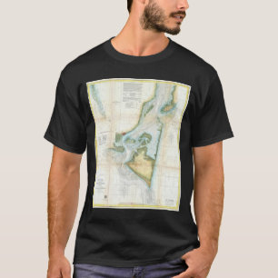 T-shirt Carte ancienne du Cape Fear (1857)