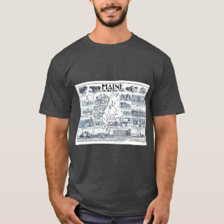 T-shirt Carte ancienne du Maine 1912