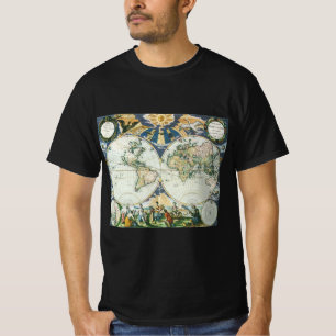 T-shirt Carte ancienne du monde antique vintage par Pieter