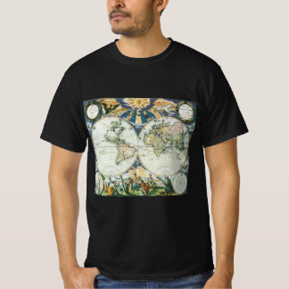 T-shirt Carte ancienne du monde antique vintage par Pieter