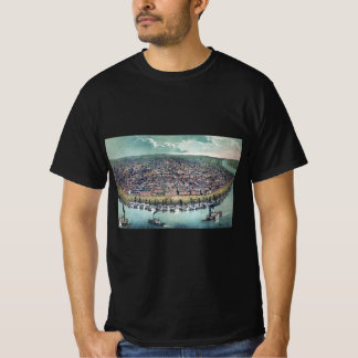 T-shirt Carte Ancienne Saint-Louis Missouri Fleuve Mississ
