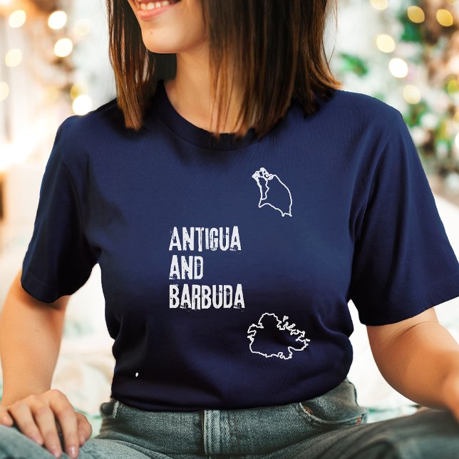 T-shirt Carte Antigua et Barbuda Chemise Pays Forme Tee (Créateur téléchargé)