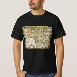 T-shirt Carte antique de l'Afrique par Hondius et Jansson
