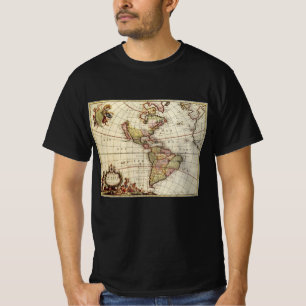 T-shirt Carte antique des Amériques par Johannes De Ram