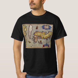 T-shirt Carte antique du Japon par Mercator et Hondius