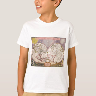 T-shirt Carte antique du monde