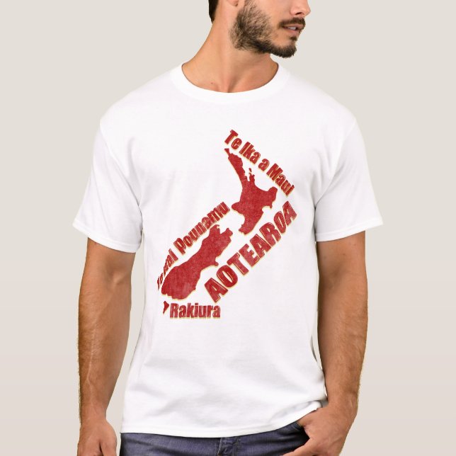 T-SHIRT CARTE AOTEAROA NZ (Devant)