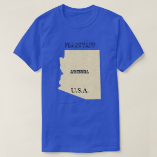 T-shirt - Carte Arizona avec Ville
