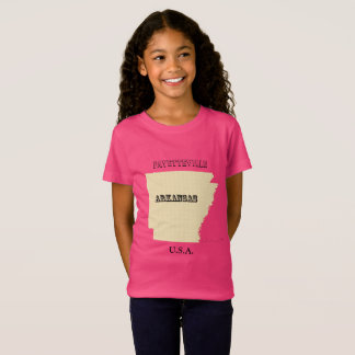 T-shirt - Carte Arkansas avec la ville