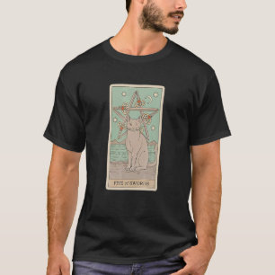 T-shirt Carte Arot Cinq D'Épées Et Chat Cosmic Ca