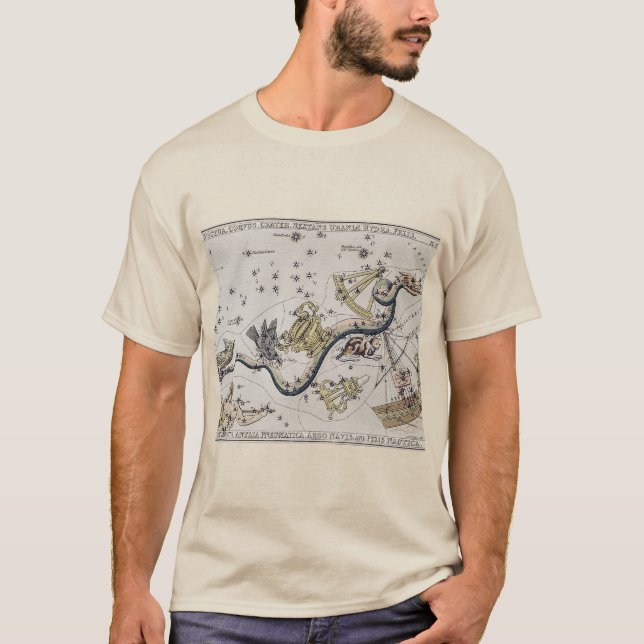 T-shirt Carte astronomique vintage (Devant)