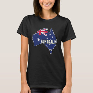 T-shirt Carte Australie avec drapeau Australie
