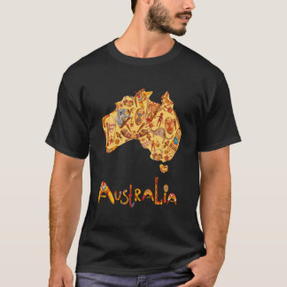 T-shirt Carte australienne Autochtone Autos