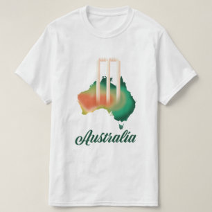 T-shirt Carte australienne du cricket.