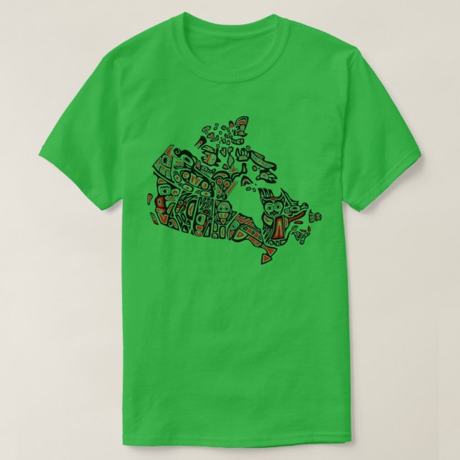T-shirt Carte autochtone du Canada Autochtones CANADA 1 (Design devant)