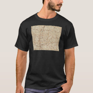 T-shirt Carte automobile Massachusetts Géographie vintage