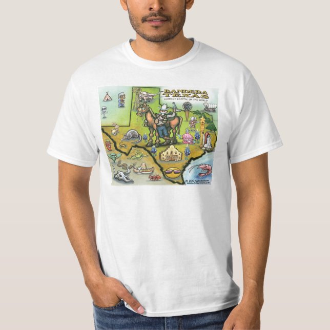 T-shirt Carte Bandera TEXAS (Devant)