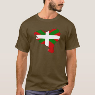 T-shirt Carte Basque de drapeau