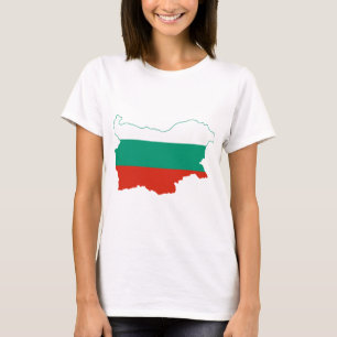 T-shirt Carte BG de drapeau de la Bulgarie