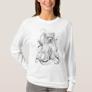 T-shirt Carte bleue crêpée chinoise NB