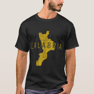 T-shirt Carte Calabre Word Art - Calabre Italie Souvenir