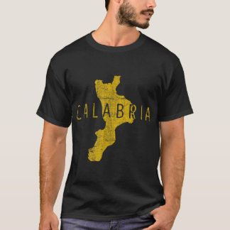 T-shirt Carte Calabre Word Art - Calabre Italie Souvenir
