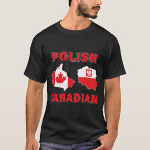 T-shirt Carte canadienne polonaise