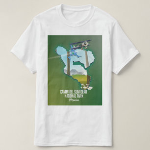 T-shirt Carte Canon del Sumidero, mexique
