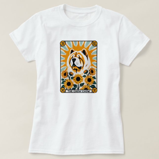 T-shirt Carte Chow Chow Tarot (Design devant)