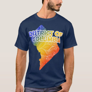 T-shirt Carte colorée de mandala art du District de Columb
