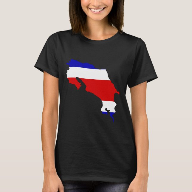 T-shirt Carte Costa Rica Costa Rica Fier (Devant)