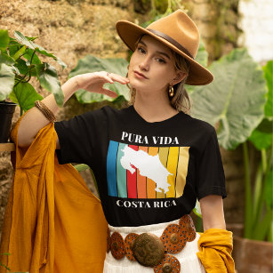 T-shirt Carte couleur du souvenir du Costa Rica